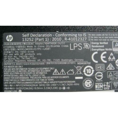 Adapter HP TPC-LA581 zie foto,s voor info