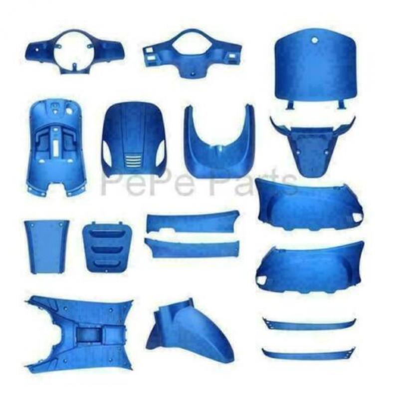 Kappenset Vespelini Riva VX50AGM Chi LX 17-delig mat blauw