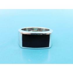 Zilveren ring met onix (Z115)