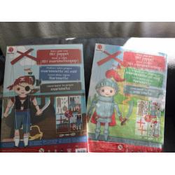 2 leuke knutsel pakketjes Marionetpop piraat ridder