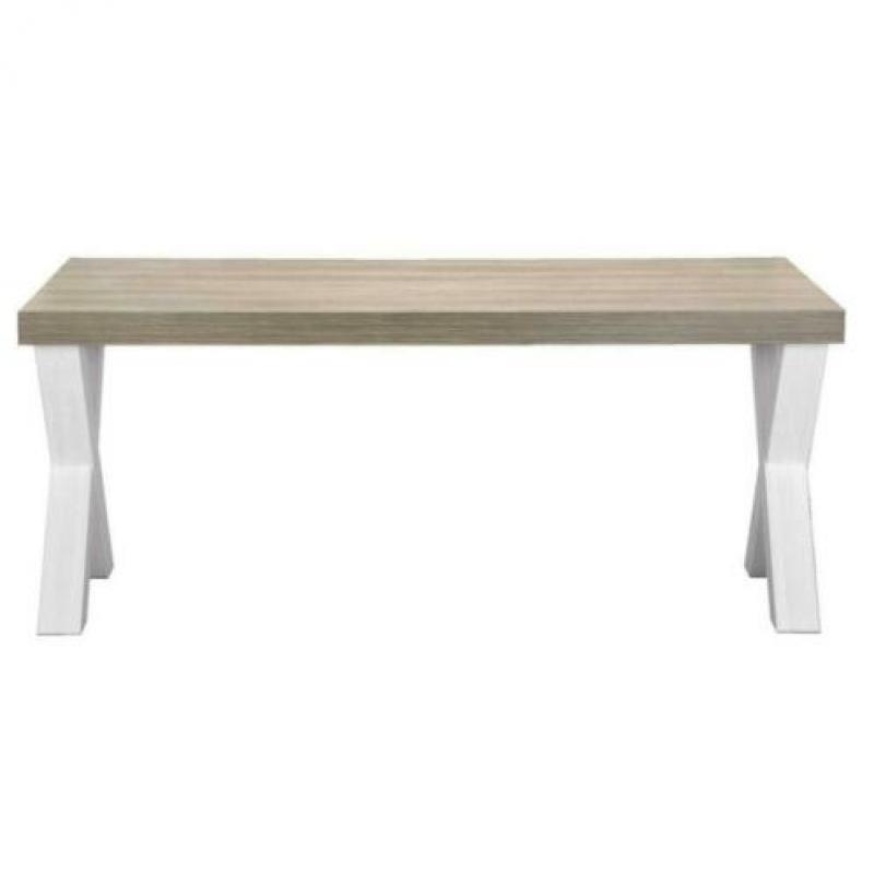 Landelijke tafel met kruispoot X poot 184 cm (Eettafel Lynn)