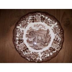 Avon Scenes bruin ontbijtborden (dessertbord)