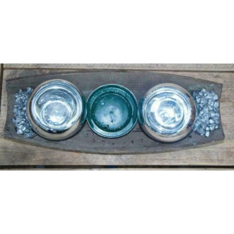 3 Potjes (plankje) voor kerststukje