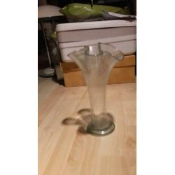 Glazen vouw vaas h=23cm