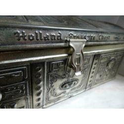 Vintage Tinnen SCHATKIST Blik HOLLAND TREASURE CHEST!