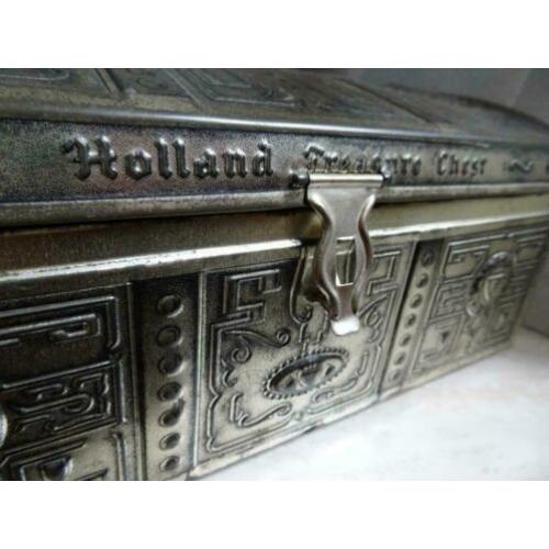 Vintage Tinnen SCHATKIST Blik HOLLAND TREASURE CHEST!