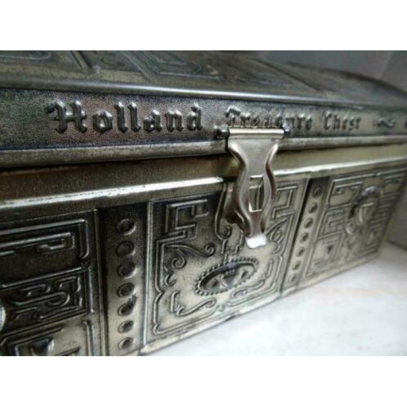 Vintage Tinnen SCHATKIST Blik HOLLAND TREASURE CHEST!