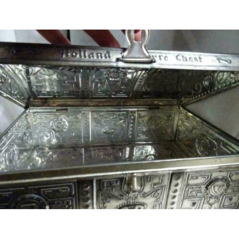 Vintage Tinnen SCHATKIST Blik HOLLAND TREASURE CHEST!