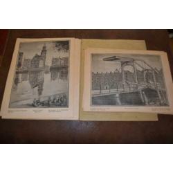 Old Amsterdam drawn by Leo Meijer Jr