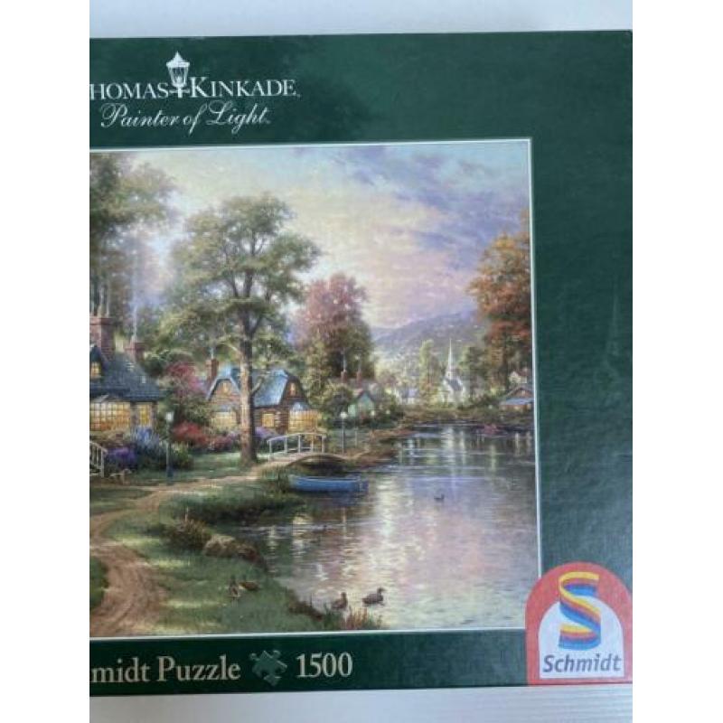 Puzzel thomas kinkade schmidt hometown lake NIEUW