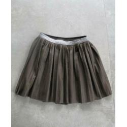 D-zine groene imitatie leren plisse rok mt 140-146