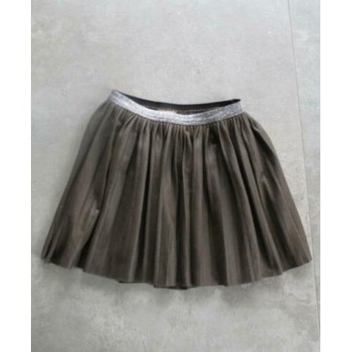 D-zine groene imitatie leren plisse rok mt 140-146