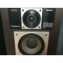 Retro Philips F9412 3-weg speakers,