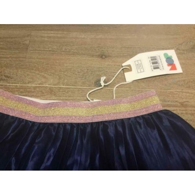 Nieuw plissé rokje NOP blauw glans meisje lente 140 merk