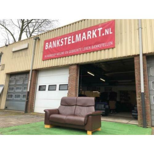 STRESSLESS bank bruin leer 2,5 zits "como" + GRATIS BEZORG