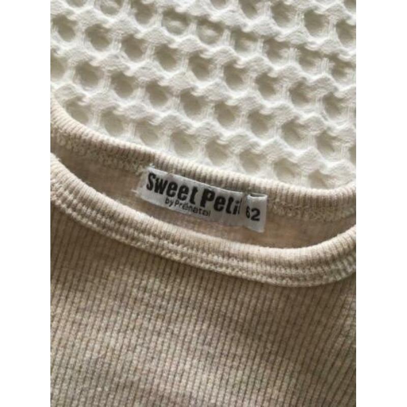 Setje jongetje beige/antraciet maat 62