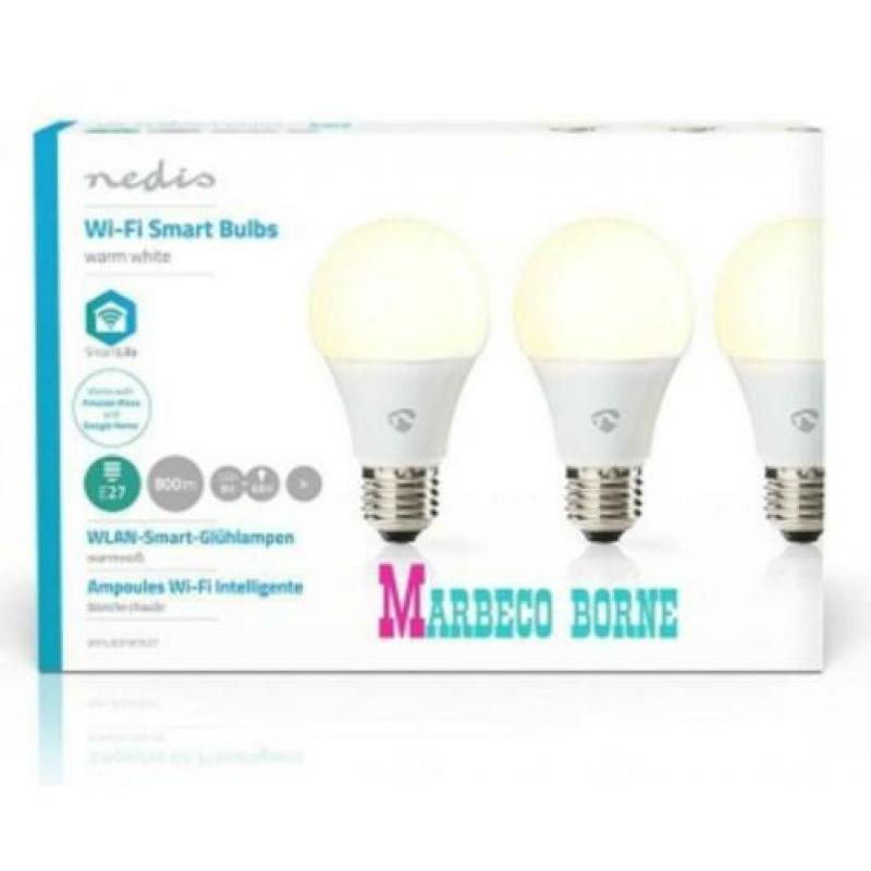 SmartLife Wi-Fi Smart LED-Lamp | Warm Wit | E27 | 3-Pack