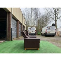 STRESSLESS bank bruin leer 2,5 zits "como" + GRATIS BEZORG