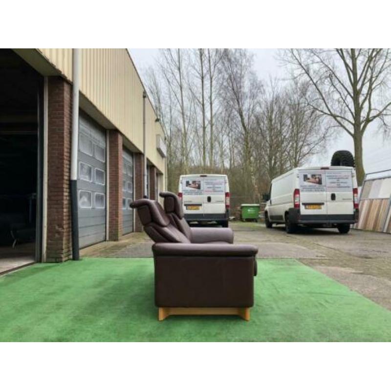 STRESSLESS bank bruin leer 2,5 zits "como" + GRATIS BEZORG