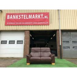 STRESSLESS bank bruin leer 2,5 zits "como" + GRATIS BEZORG