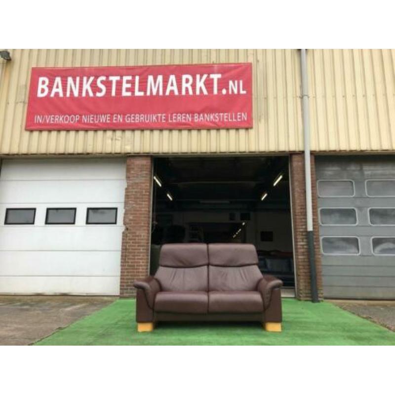 STRESSLESS bank bruin leer 2,5 zits "como" + GRATIS BEZORG
