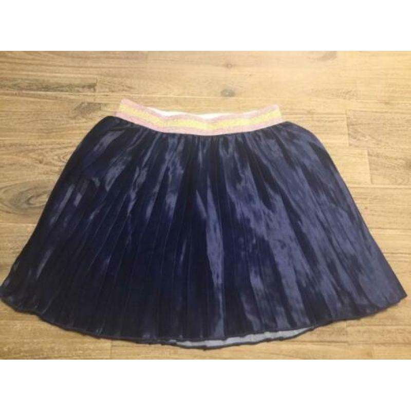 Nieuw plissé rokje NOP blauw glans meisje lente 140 merk