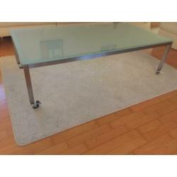 RVS Salontafel, mat glas