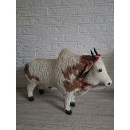 Antieke Flock stier 52 cm ertsgebergte koeienhuid zeldzaam