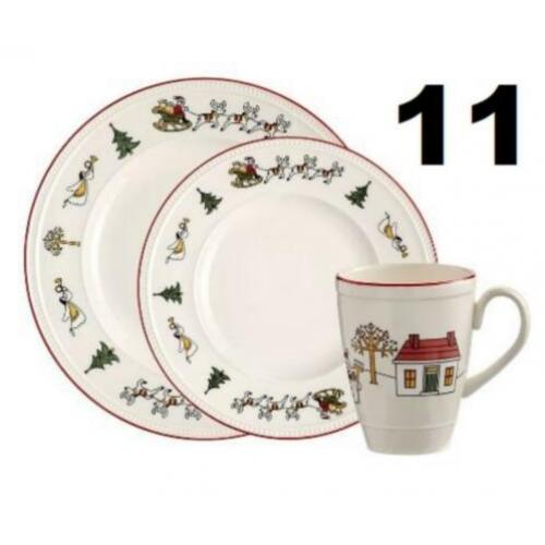 Wedgwood windsor Christmas kerstservies - 12-dlg 4 pers Doos