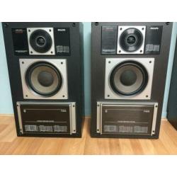 Retro Philips F9412 3-weg speakers,