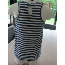 Imps & Elfs erg mooi d. blauw wit gestreept t 'shirtje m 140