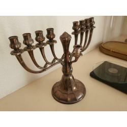 Sterling zilveren chanoekia - Judaica - kandelaar