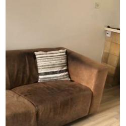 Nubuck leren bank (moet weg, ivm verhuizen!!!)