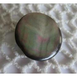 Vintage parelmoeren knoop nr. M1216 Smokey grey