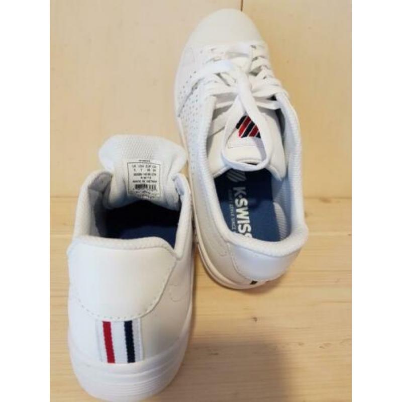 K SWISS ! Nieuw ! spierwitte sneakers, maat 38.
