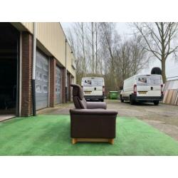 STRESSLESS bank bruin leer 2,5 zits "como" + GRATIS BEZORG