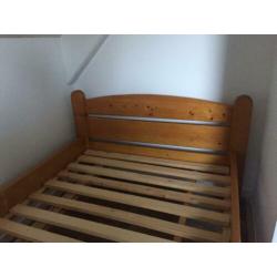 Grenen bed 1- persoons
