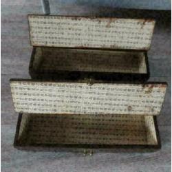 2 stuks Chinese opberg kist van hout