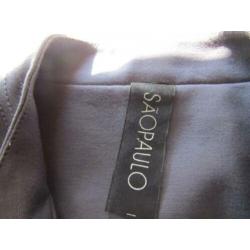 D1869 SAO PAULO mt 44 nieuw jasje bolero mauve jersey studs