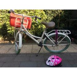 Alpina meisjesfiets 22 inch incl kratje en helm
