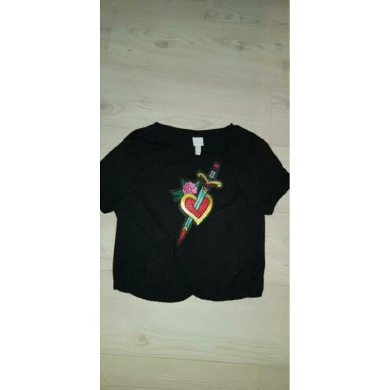 nieuw leuke crop top hart tattoo medium