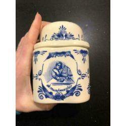 Delfts blauw pot met deksel