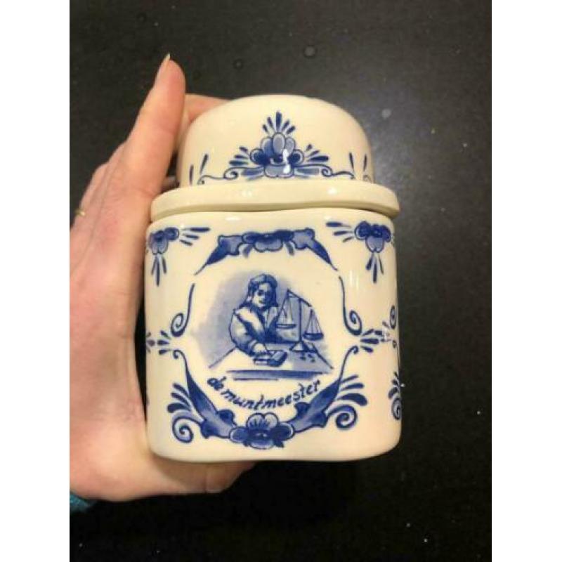 Delfts blauw pot met deksel