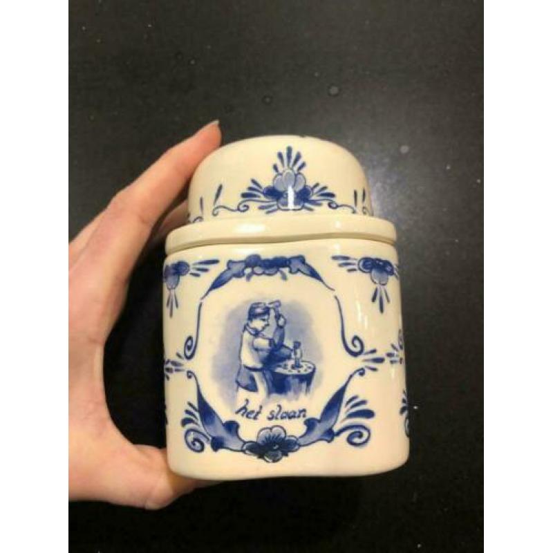 Delfts blauw pot met deksel