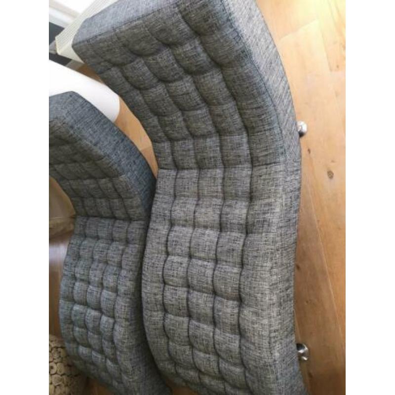 2x Chaise longue relaxstoel ligbed ligstoel