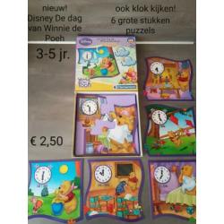 Kinderpuzzels 3-7 jr, 15 tot 104 stukjes, nieuw en 2e hands