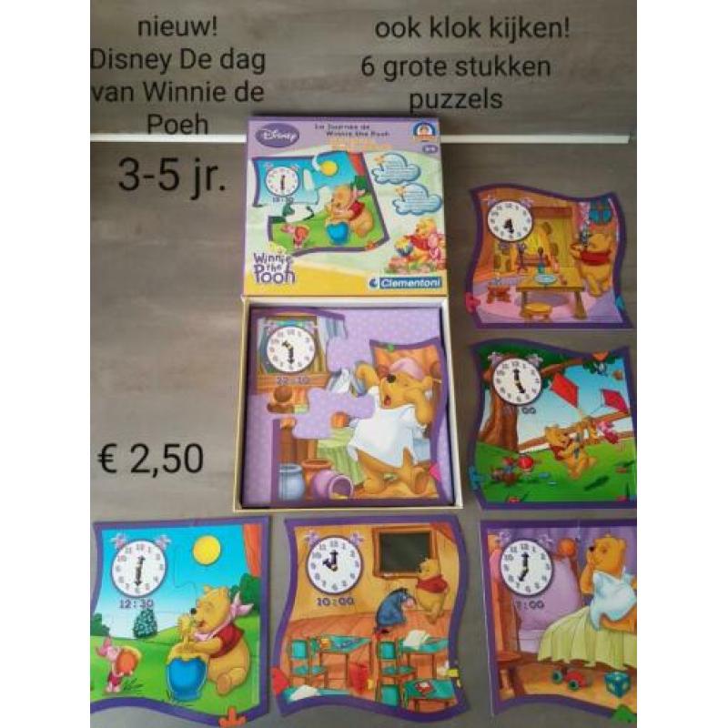 Kinderpuzzels 3-7 jr, 15 tot 104 stukjes, nieuw en 2e hands