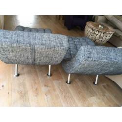 2x Chaise longue relaxstoel ligbed ligstoel