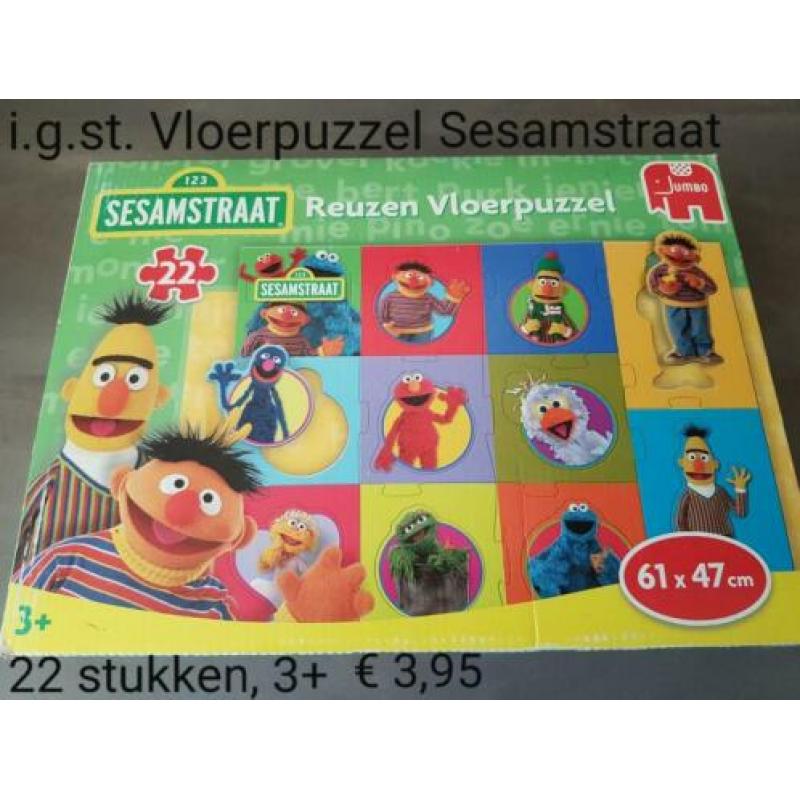 Kinderpuzzels 3-7 jr, 15 tot 104 stukjes, nieuw en 2e hands