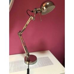 Tafellamp bureaulamp vernikkeld zilver werkend IKEA